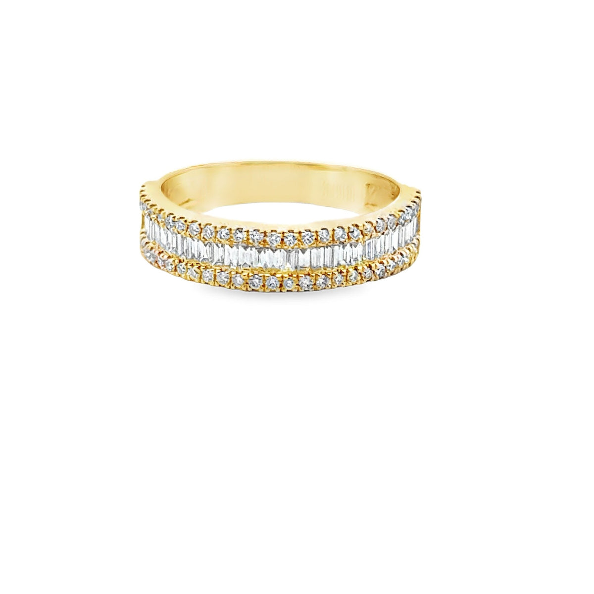 14k yellow gold baguette and r - Kelly Wade Jewelers