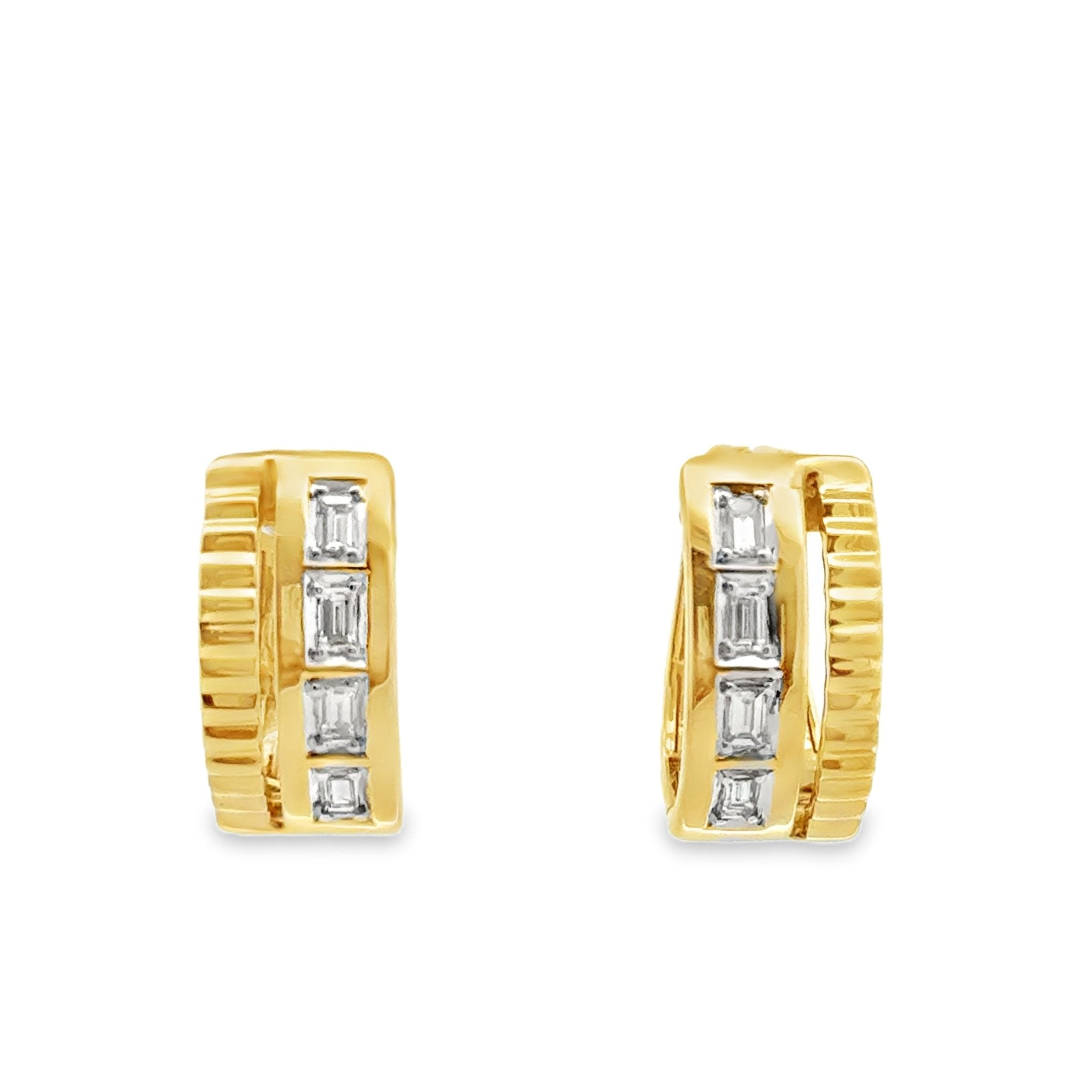 14k yellow gold baguette diamo - Kelly Wade Jewelers
