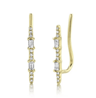 14k yellow gold baguette diamo - Kelly Wade Jewelers