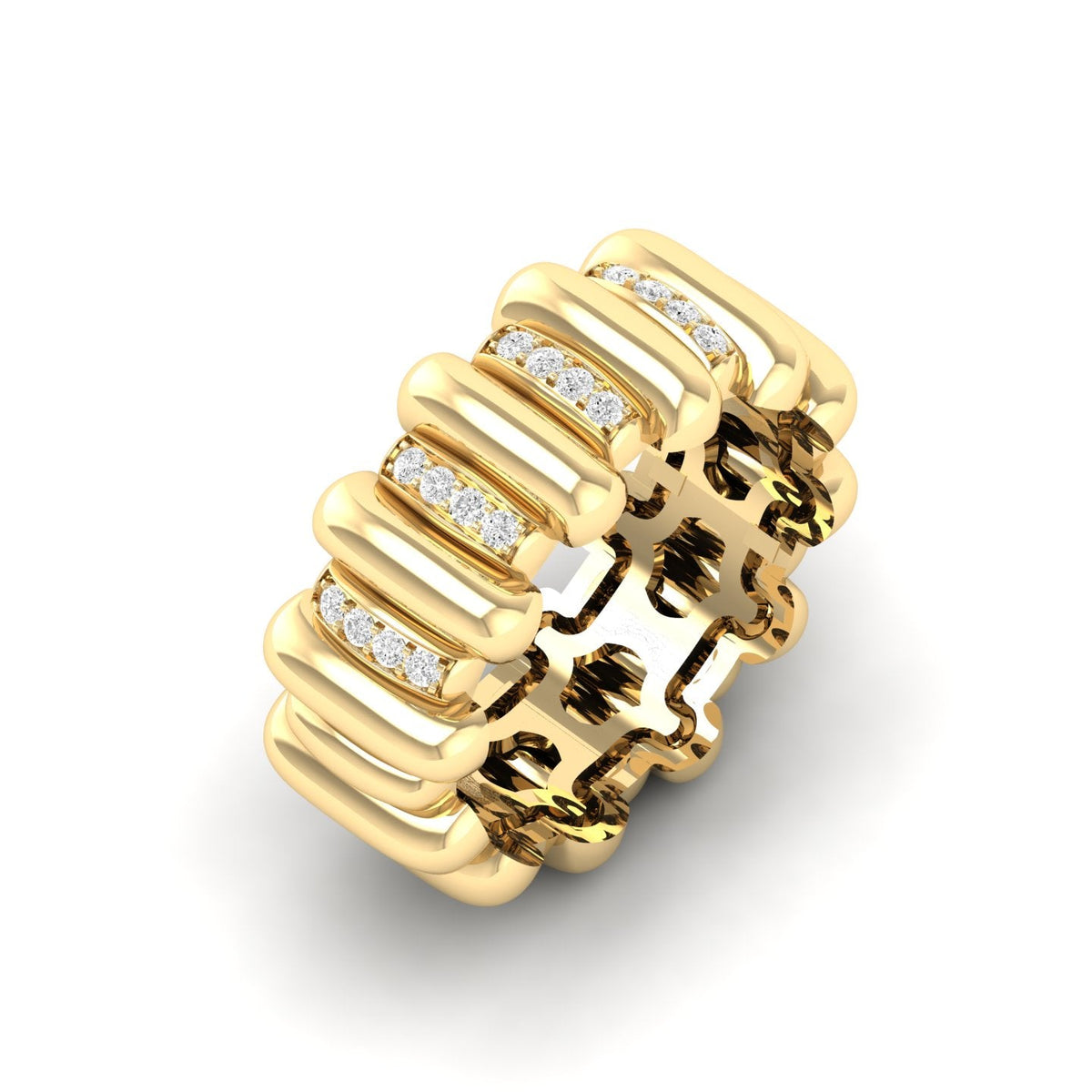 14k yellow gold bar and diamon - Kelly Wade Jewelers