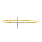 14k yellow gold beaded flexibl - Kelly Wade Jewelers