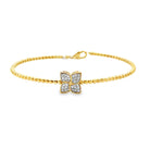 14k yellow gold beaded flexibl - Kelly Wade Jewelers