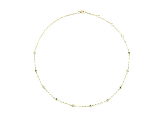 14k yellow gold bezel set diam - Kelly Wade Jewelers