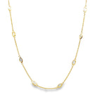 14k yellow gold bezel set marq - Kelly Wade Jewelers