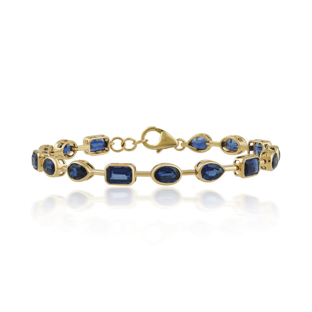 14k yellow gold bezel set mult - Kelly Wade Jewelers