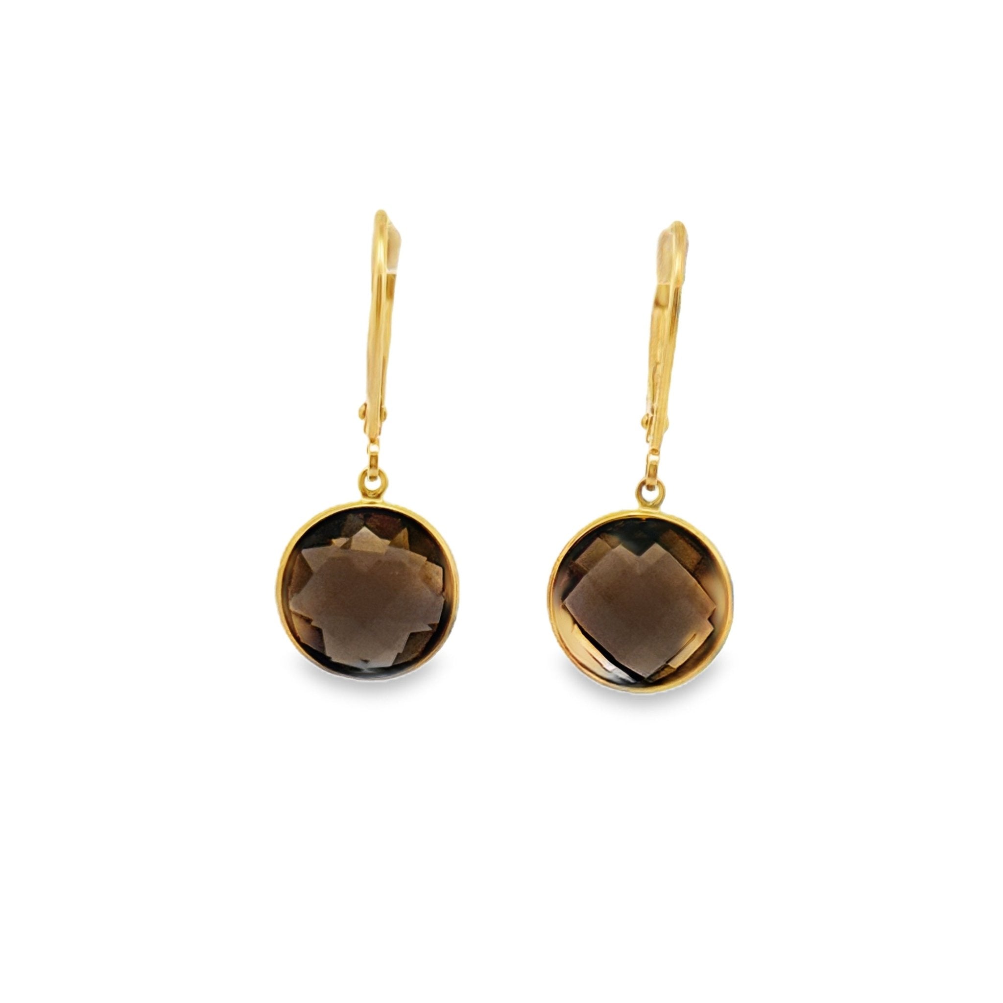 14k yellow gold bezel set roun - Kelly Wade Jewelers