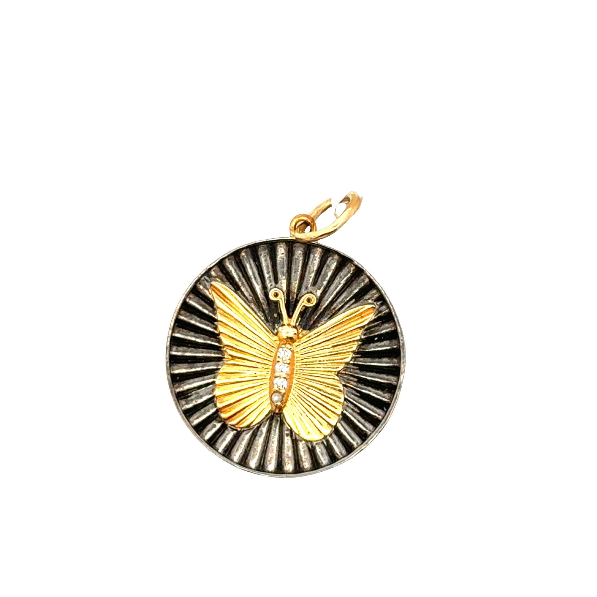 14k yellow gold butterfly on s - Kelly Wade Jewelers