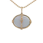 14k yellow gold chalcedony car - Kelly Wade Jewelers