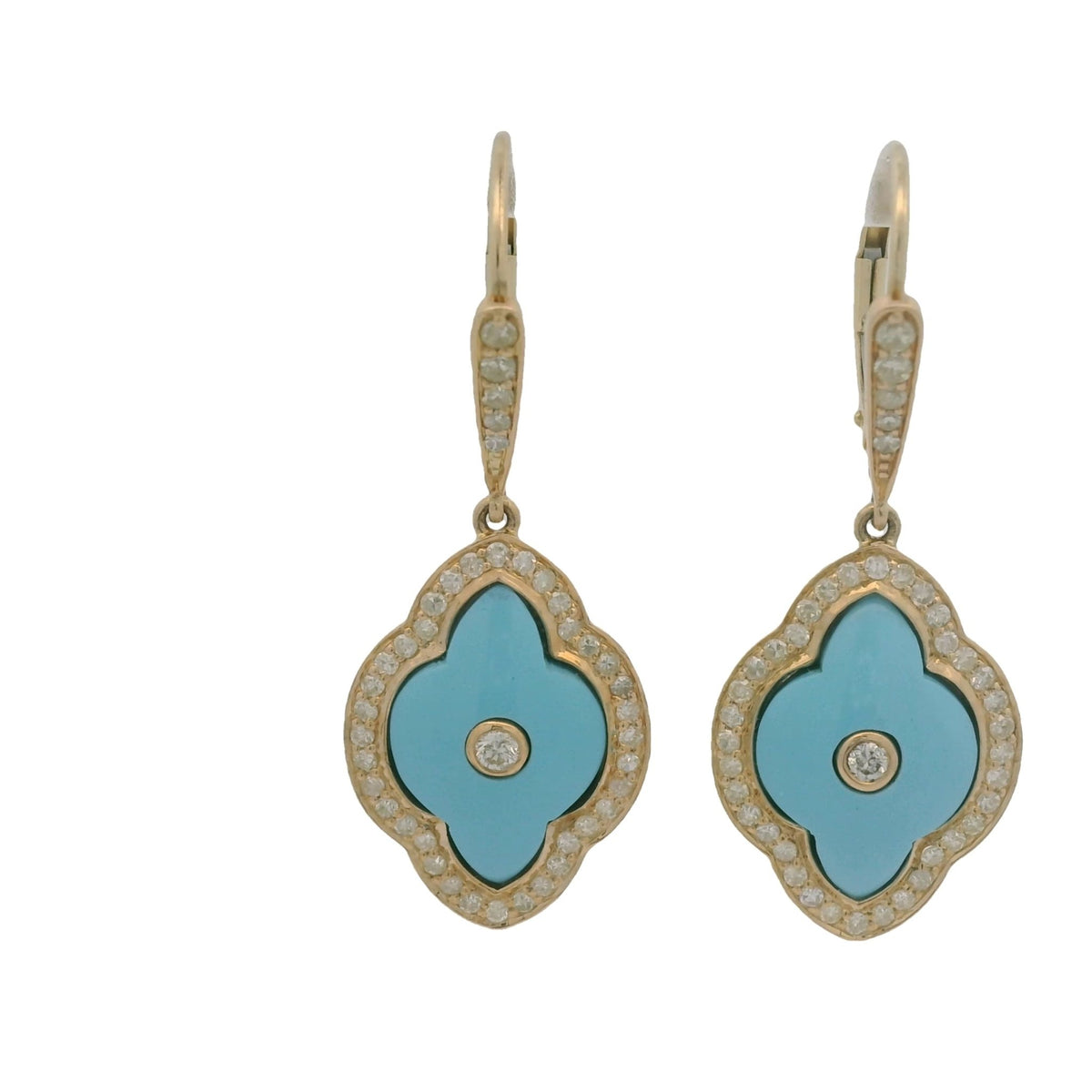 14k yellow gold clover shaped - Kelly Wade Jewelers