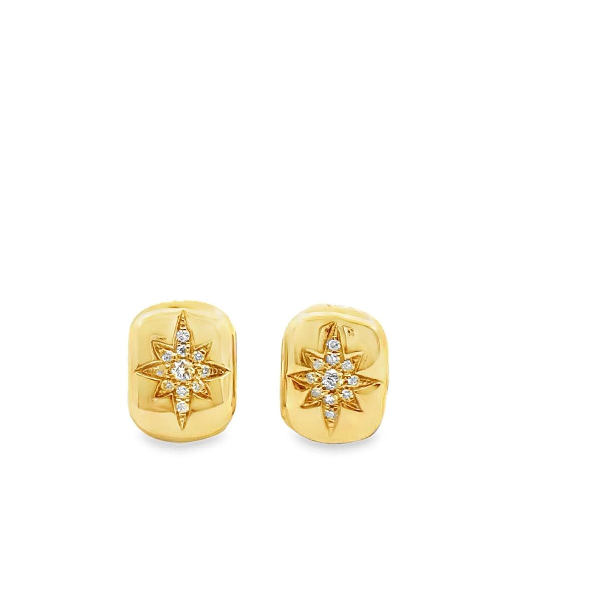 14k yellow gold cushion button - Kelly Wade Jewelers