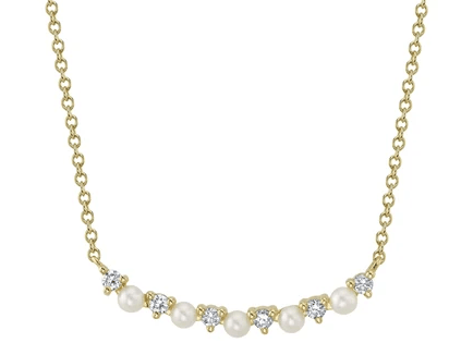 14k yellow gold diamond and pe - Kelly Wade Jewelers