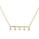 14k yellow gold diamond bar wi - Kelly Wade Jewelers