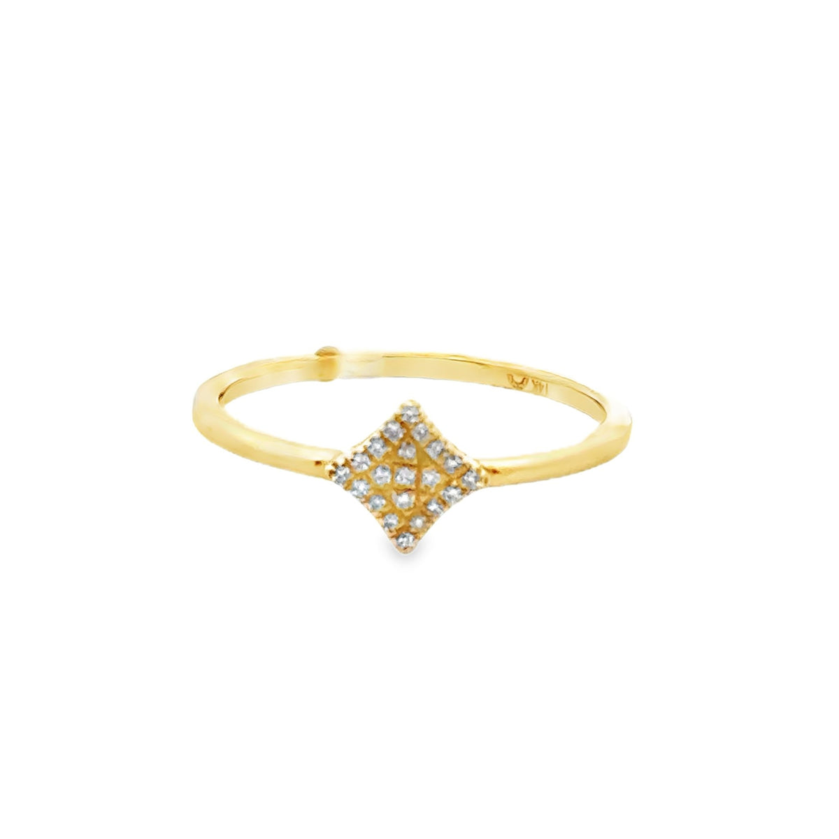 14k yellow gold diamond kite r - Kelly Wade Jewelers