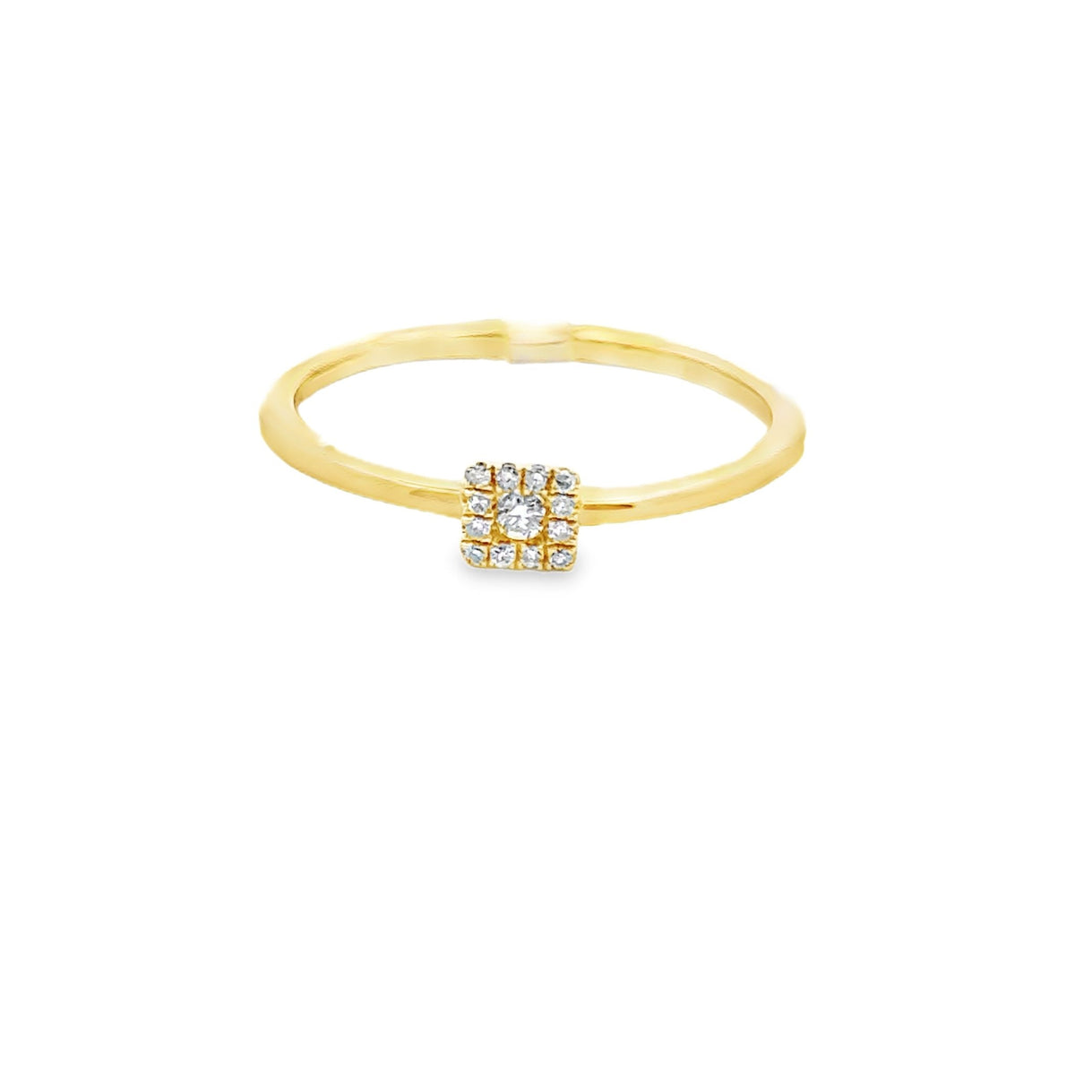 14k yellow gold diamond square - Kelly Wade Jewelers