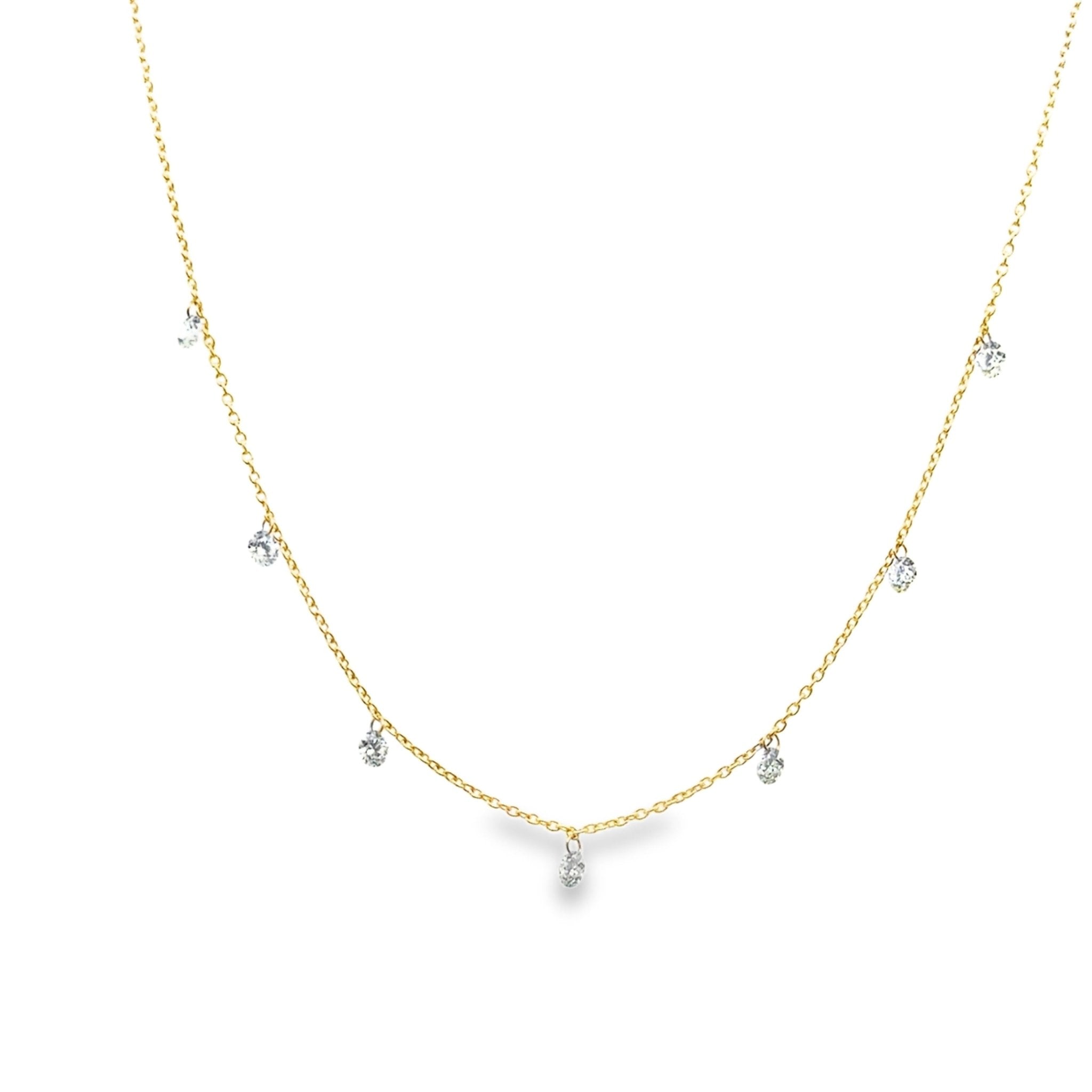 14k yellow gold drilled diamon - Kelly Wade Jewelers