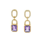 14k yellow gold emerald cut la - Kelly Wade Jewelers
