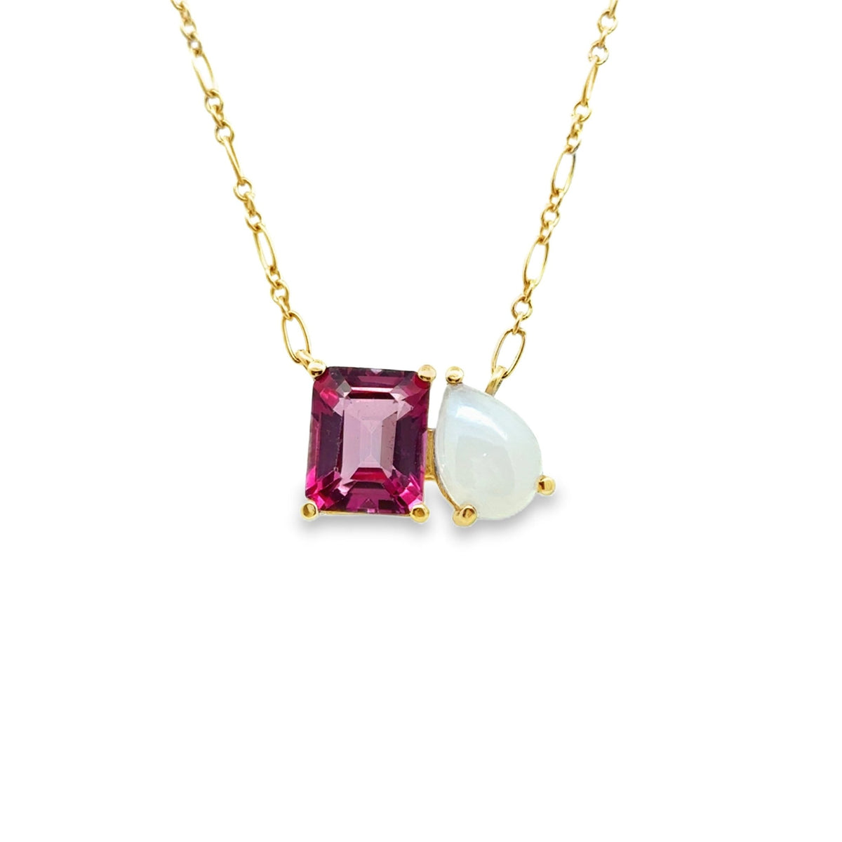 14k yellow gold emerald cut pi - Kelly Wade Jewelers