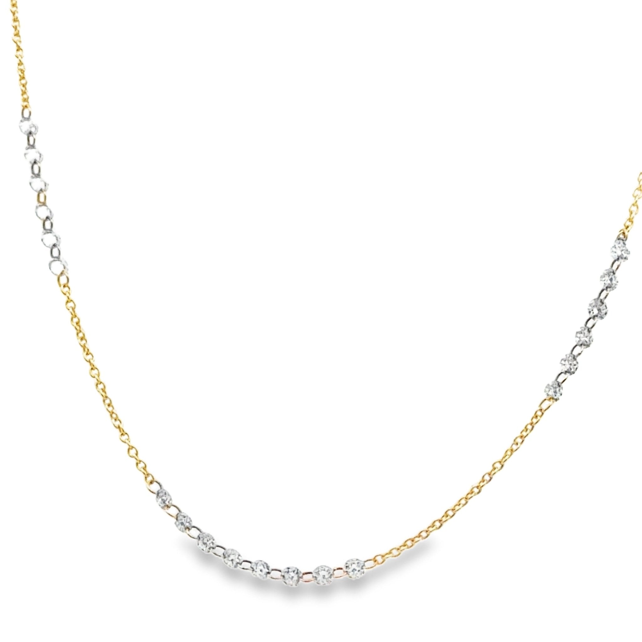 14k yellow gold floating diamo - Kelly Wade Jewelers