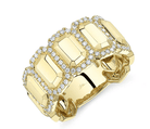 14k yellow gold geo cut with d - Kelly Wade Jewelers