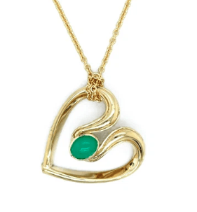 14k yellow gold large ribbon h - Kelly Wade Jewelers