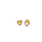 14k yellow gold open heart dia - Kelly Wade Jewelers