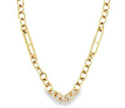 14k yellow gold oval links wit - Kelly Wade Jewelers