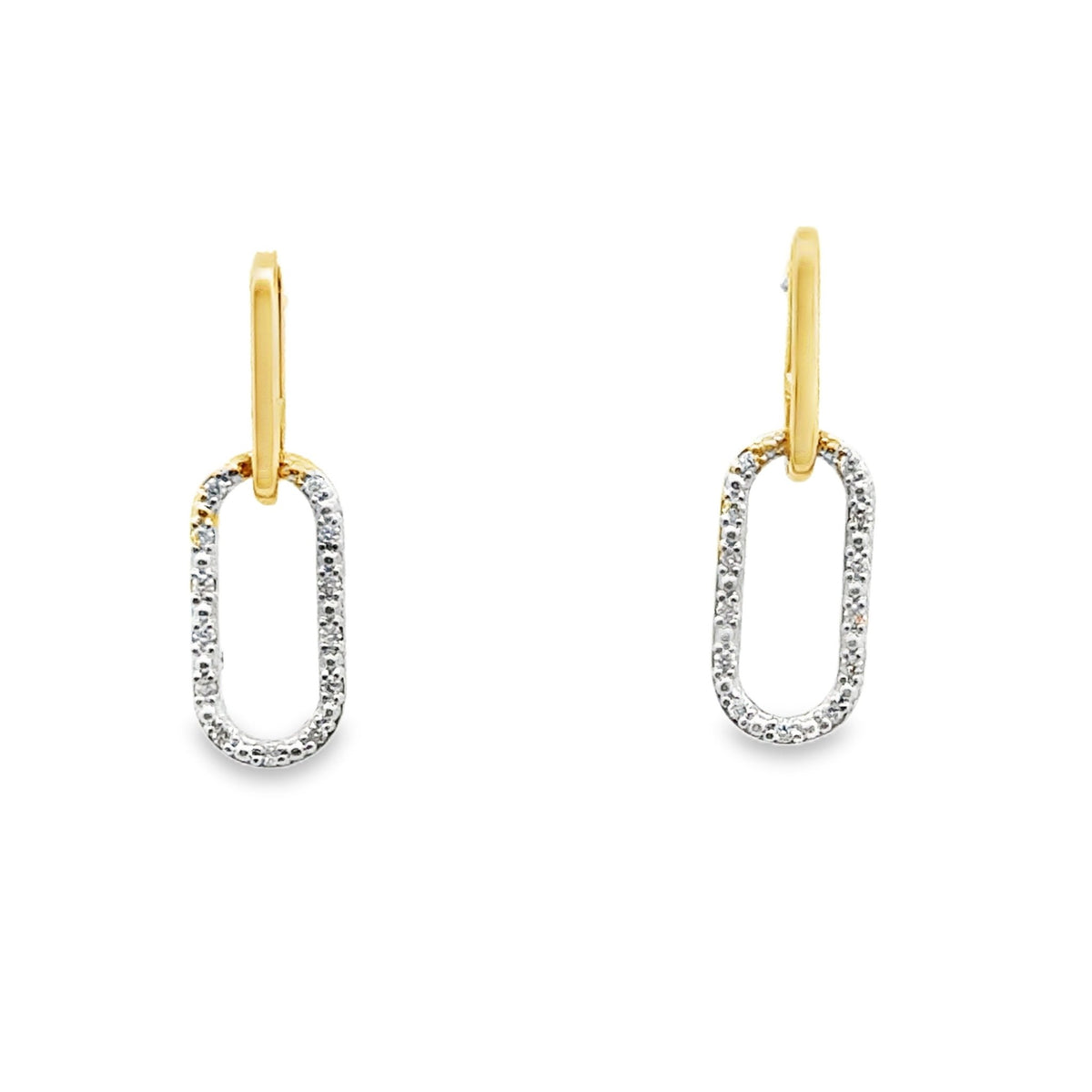 14k yellow gold paperclip with - Kelly Wade Jewelers