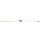 14k yellow gold pave diamond b - Kelly Wade Jewelers