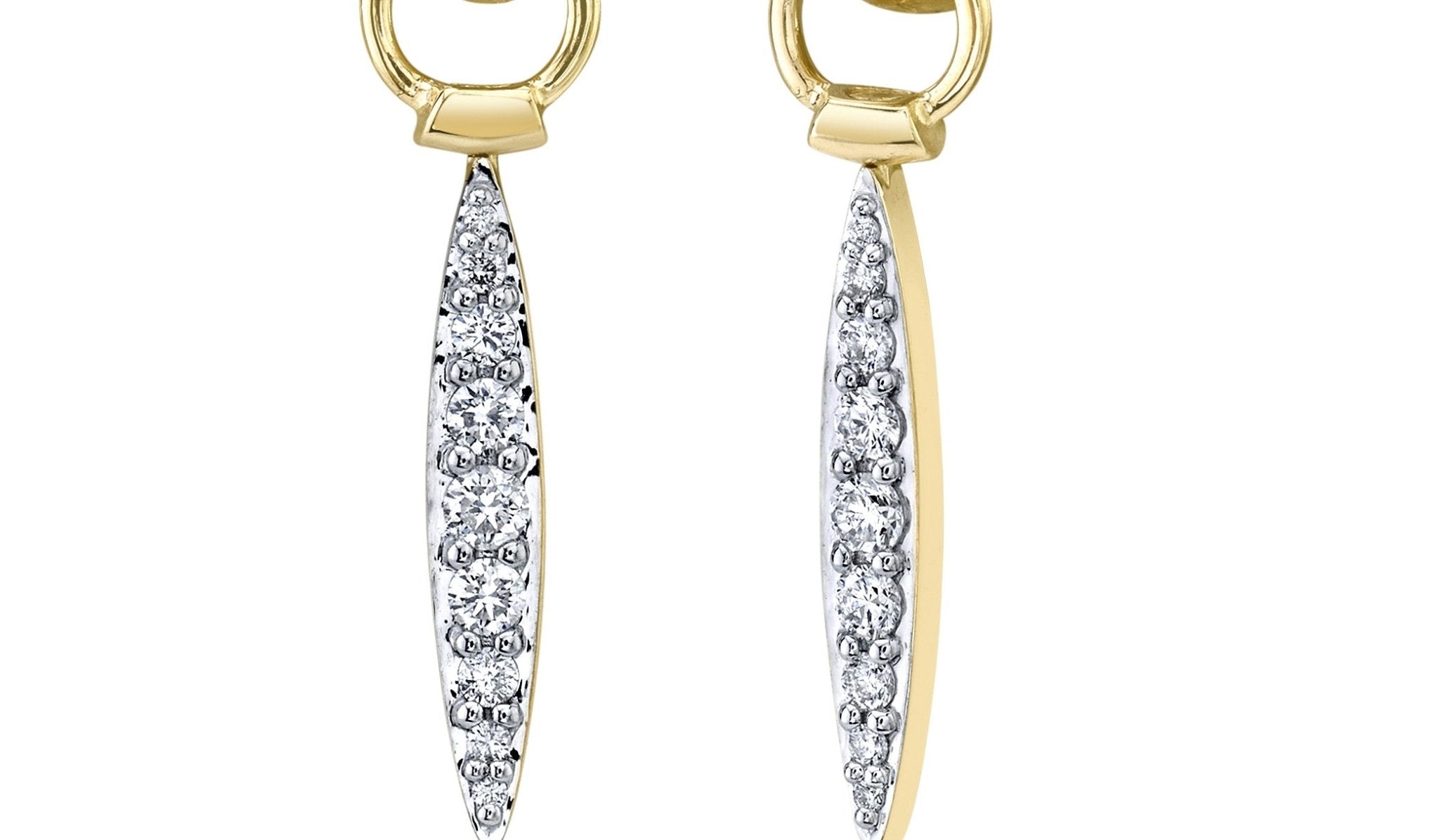 14k yellow gold pave diamond d - Kelly Wade Jewelers