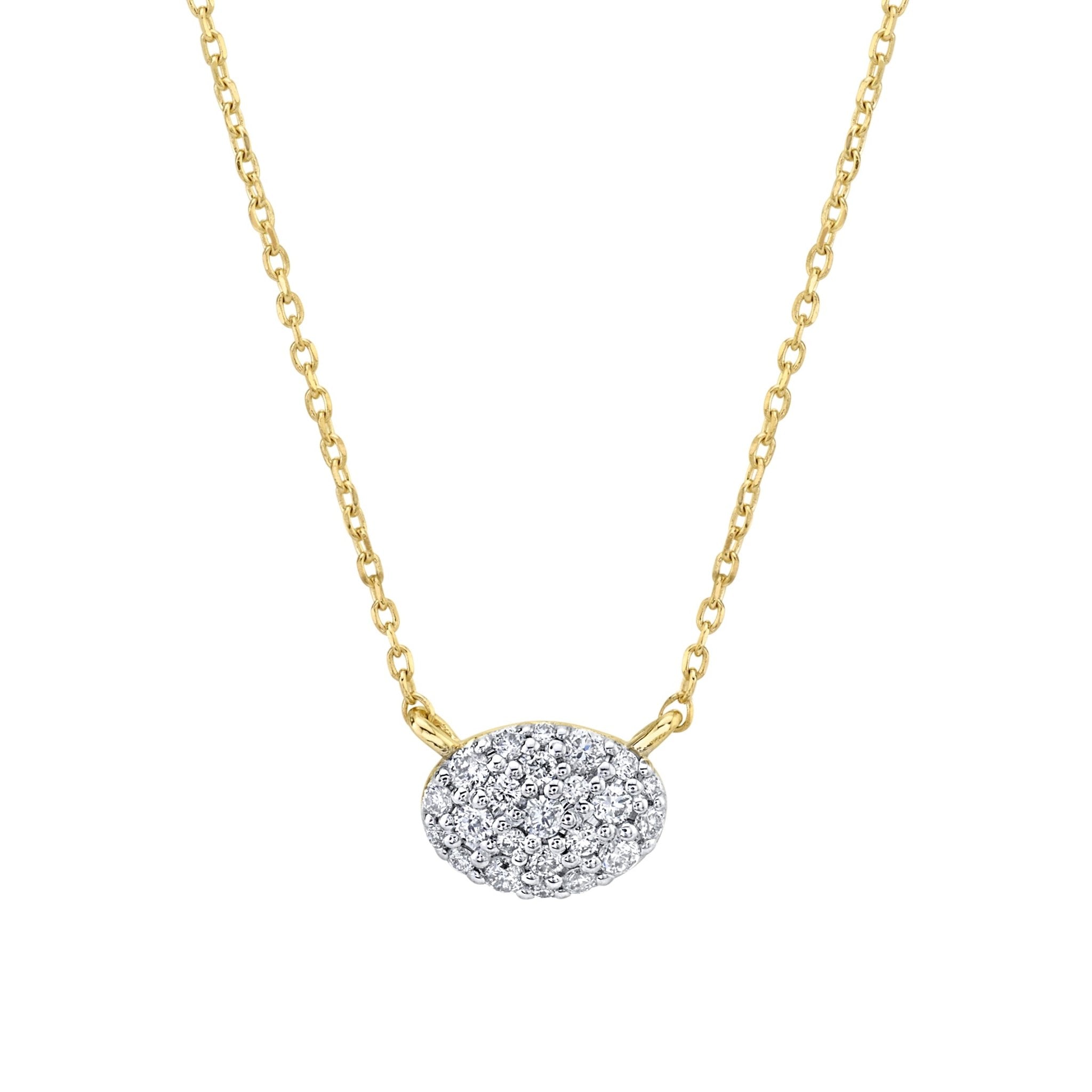 14k yellow gold pave diamond o - Kelly Wade Jewelers
