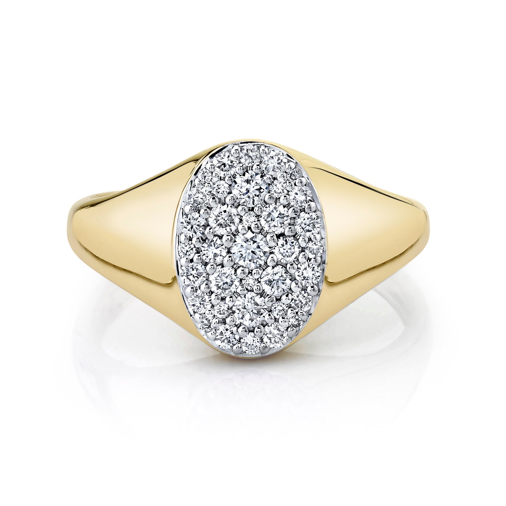 14k yellow gold pave diamond s - Kelly Wade Jewelers