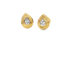 14k yellow gold pear shaped di - Kelly Wade Jewelers
