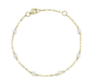 14k yellow gold pearl stations - Kelly Wade Jewelers