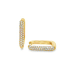 14k yellow gold rectagular pav - Kelly Wade Jewelers