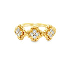 14k yellow gold rope ring with - Kelly Wade Jewelers