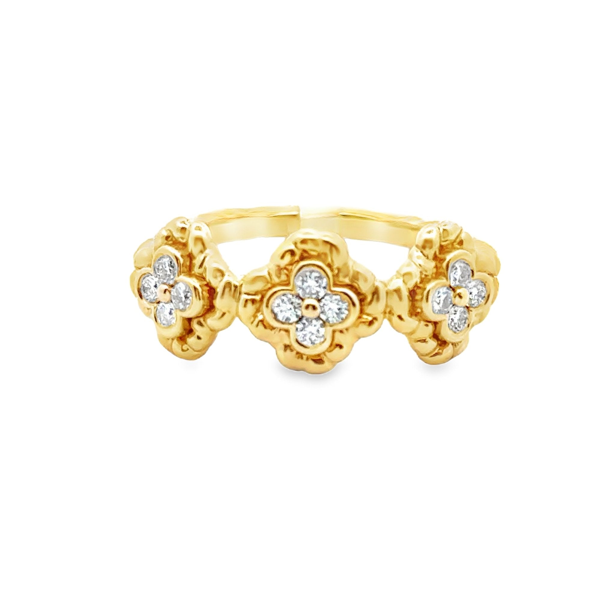 14k yellow gold rope ring with - Kelly Wade Jewelers