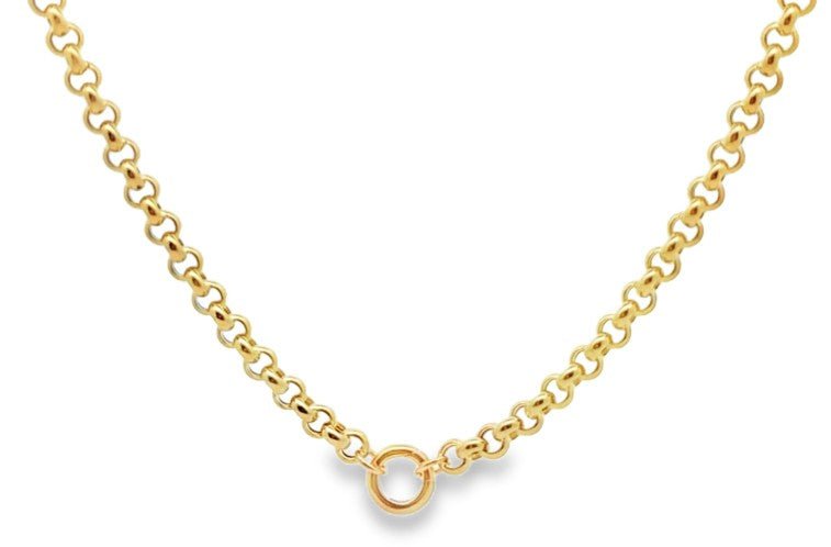 14k yellow gold round link wit - Kelly Wade Jewelers