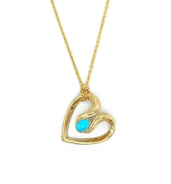 14k yellow gold small ribbon h - Kelly Wade Jewelers