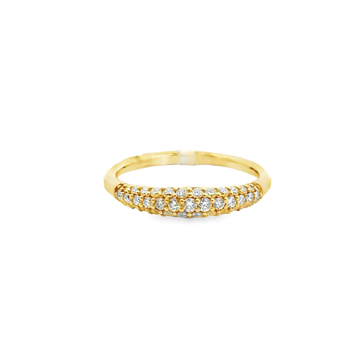 14k yellow gold tiny diamond d - Kelly Wade Jewelers