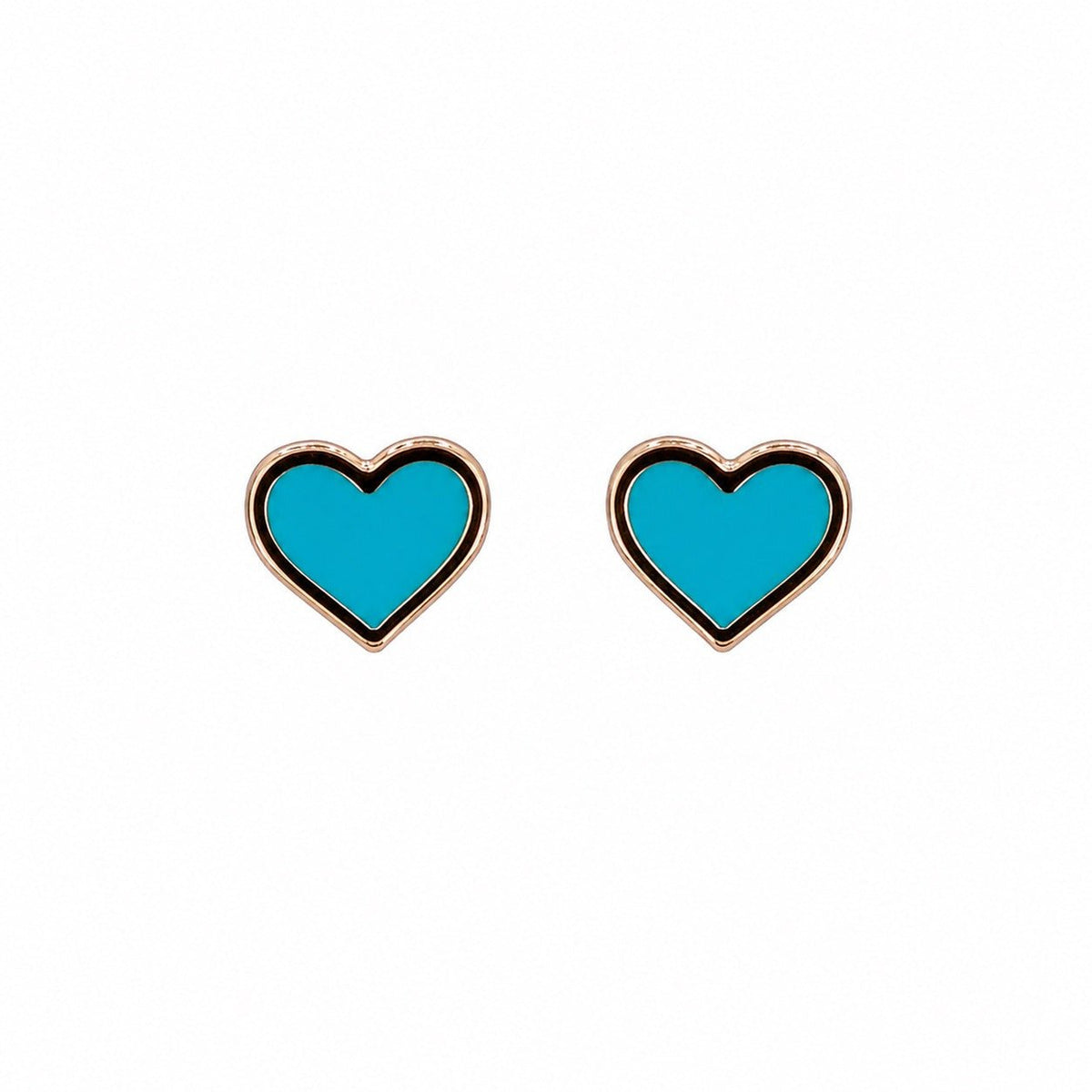 14k yellow gold turquoise hear - Kelly Wade Jewelers