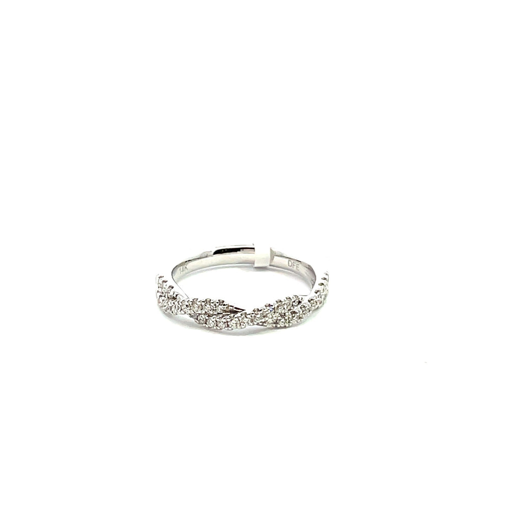 
                
                    Load image into Gallery viewer, 14KW Twisted Diamond Ring
                
            