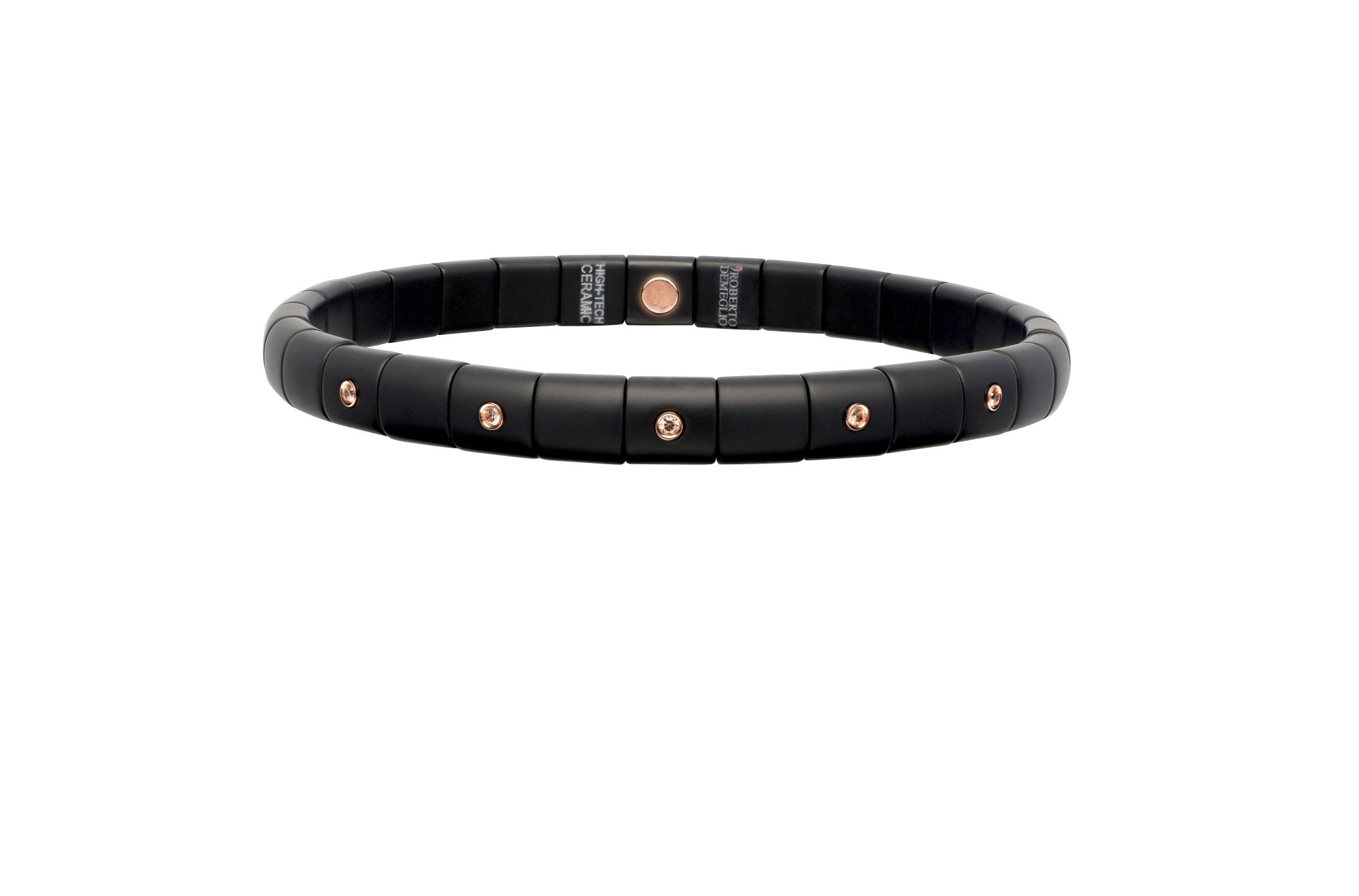 18k rose gold matte black stre - Kelly Wade Jewelers