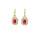 18k two tone emerald cut emera - Kelly Wade Jewelers Store