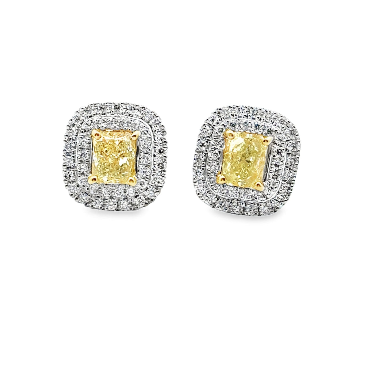 18k two tone radiant cut fancy - Kelly Wade Jewelers