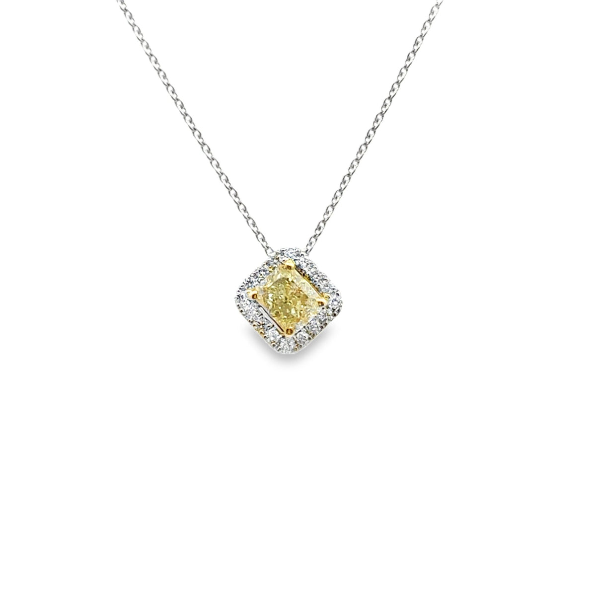 18k two tone radiant cut fancy - Kelly Wade Jewelers