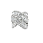 18k white gold baguette and ro - Kelly Wade Jewelers