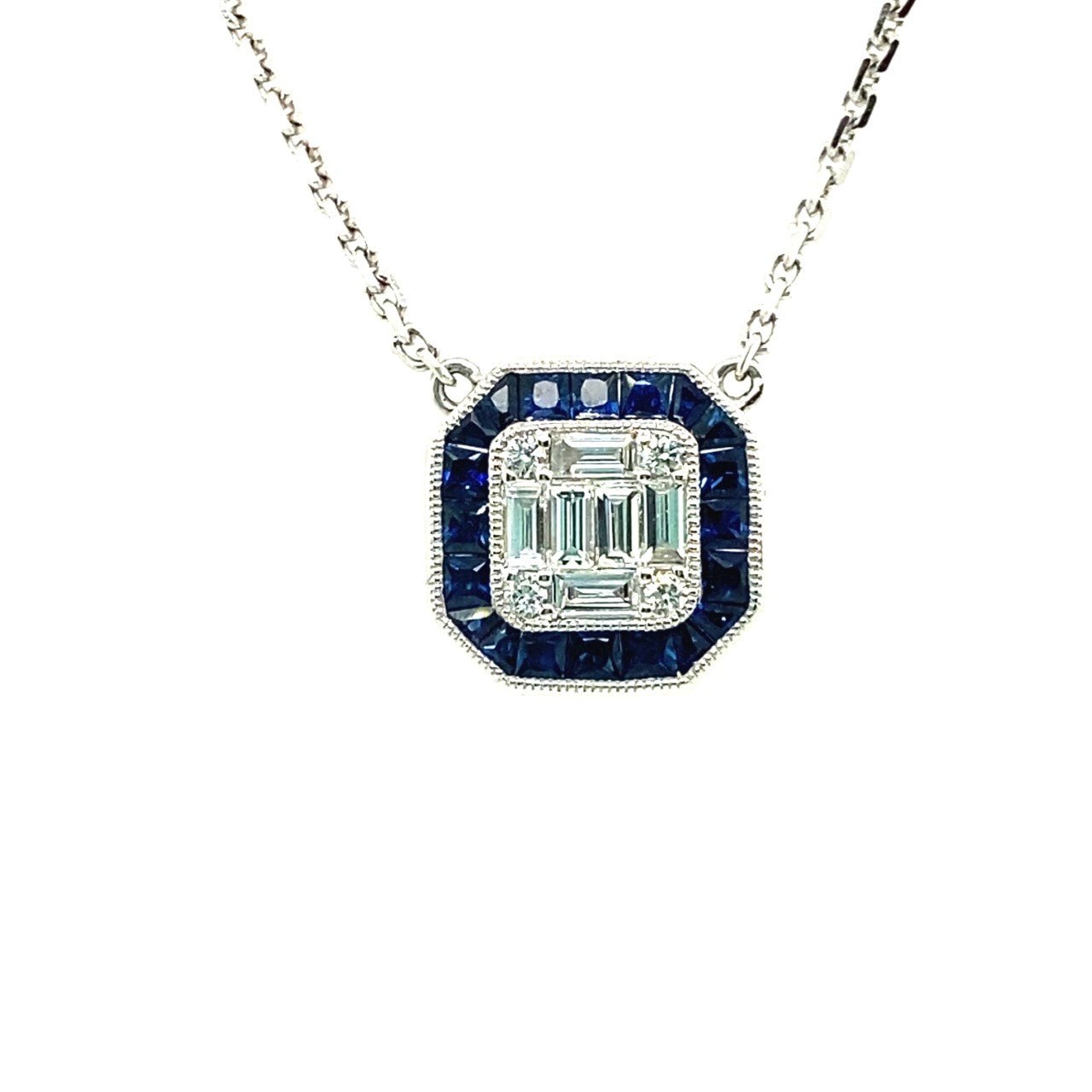 18k white gold illusion set di - Kelly Wade Jewelers