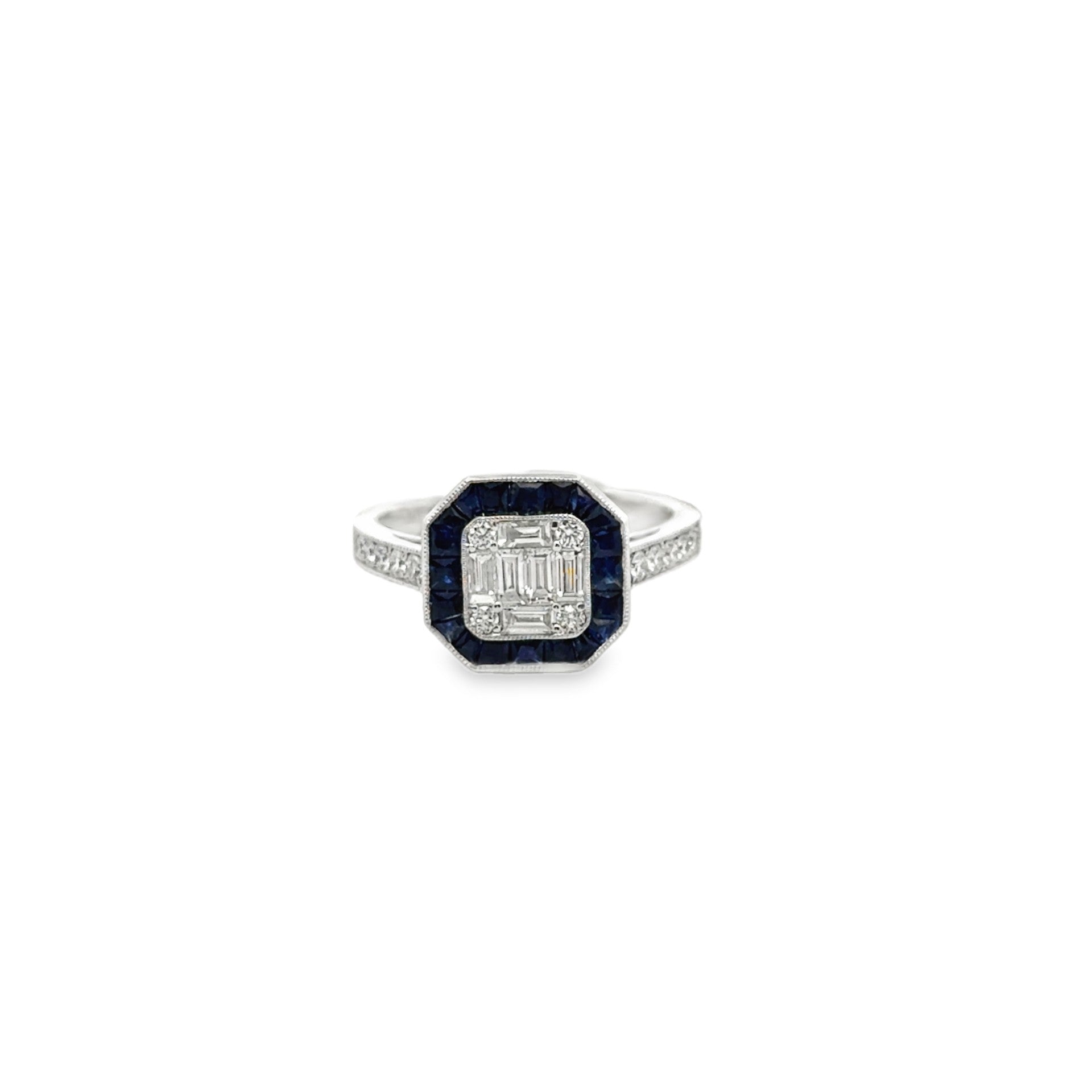 18k white gold illusion set di - Kelly Wade Jewelers