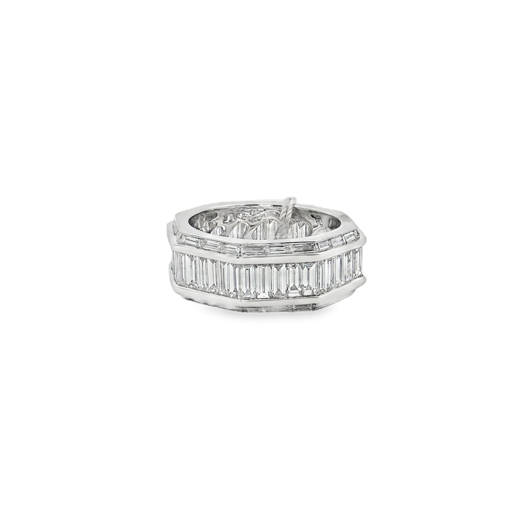 18k white gold octagon shaped - Kelly Wade Jewelers