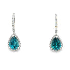 18k white gold oval zircon wit - Kelly Wade Jewelers